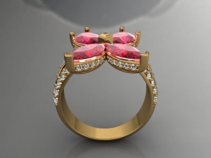 jewellery ring buterfly 3D Print Model