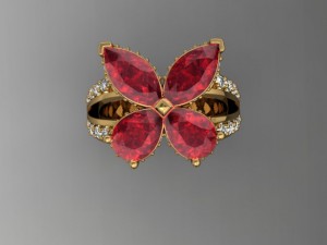 jewellery ring buterfly 3D Print Model