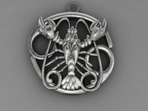 scorpion zodiac pendant 3D Print Model
