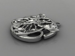 scorpion zodiac pendant 3D-printmodel