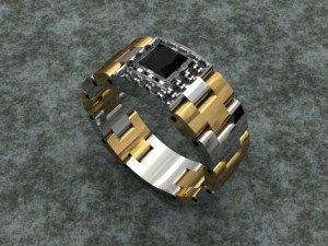 jewellery man ring 3D-printmodel