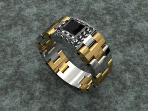 pierścionek z biżuterią Model do druku 3D