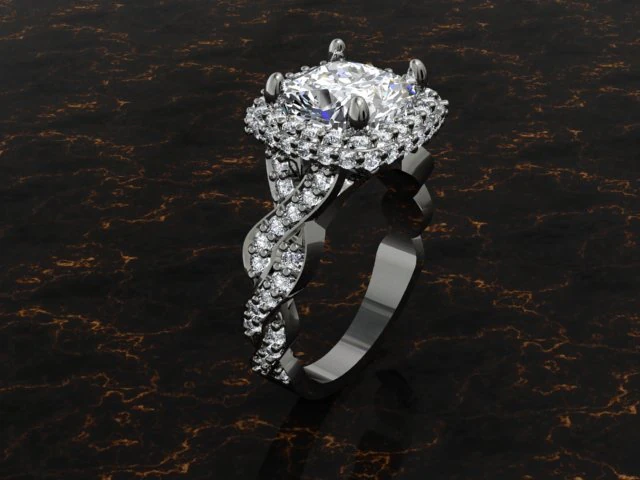 ювелірне кільце 3D Принт Модель .c4d .max .obj .3ds .fbx .stl .blend 