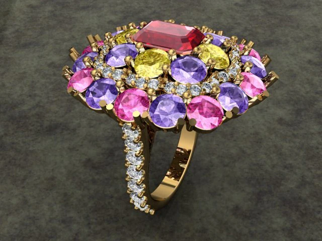 jewellery ring 3D Print Model .c4d .max .obj .3ds .fbx .stl .blend 