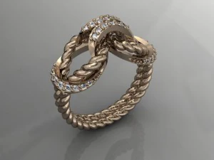 jewellery ring rope 3D Print Model