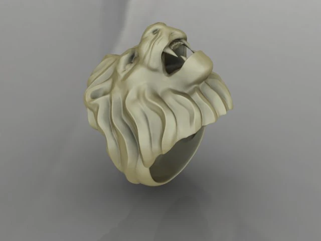 jewellery ring lion 3D Print Model .c4d .max .obj .3ds .fbx .stl .blend 
