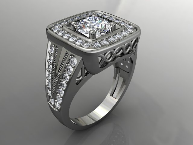 jewellery ring 3D-printmodel .c4d .max .obj .3ds .fbx .stl .blend 