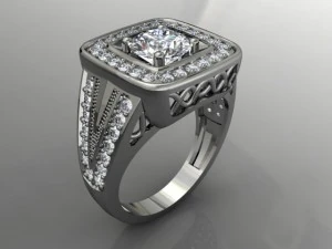 珠宝戒指 3D 打印模型