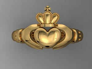 克拉达珠宝戒指 3D 打印模型