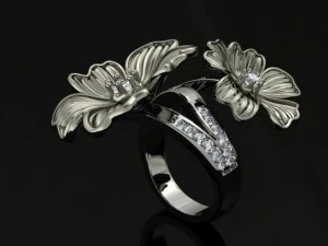 jewellery ring flower 3D Print Model