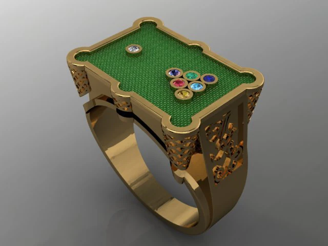 jewellery ring pool 3D Print Model .c4d .max .obj .3ds .fbx .stl .blend 
