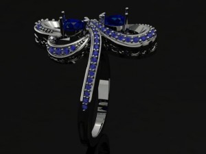 jewellery ring heart 3D Print Model
