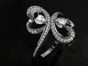 jewellery ring heart 3D Print Model