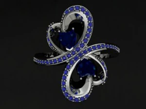 jewellery ring heart 3D Print Model