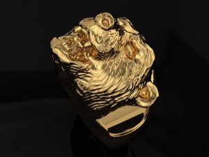 bear ring 3D-printmodel