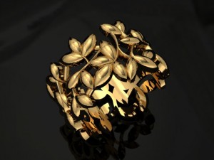 jewellery ring leaf 3Dプリントモデル
