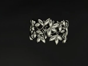 jewellery ring leaf 3D Print Model