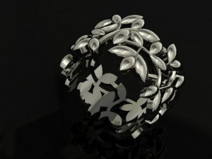 jewellery ring leaf 3D Принт Модель