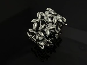 jewellery ring leaf 3D Print Model
