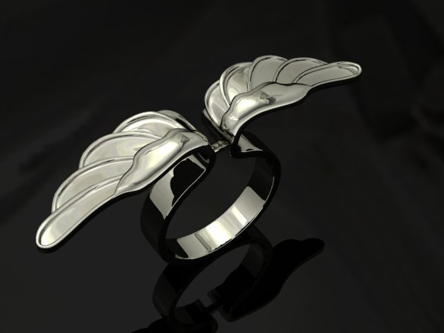 jewellery ring wing 3D Принт Модель .c4d .max .obj .3ds .fbx .stl .blend 