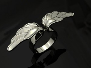 jewellery ring wing 3D Print Model