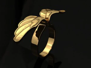 jewellery ring wing 3D Print Model