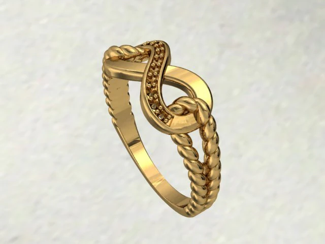 jewellery ring rope 3D Print Model .c4d .max .obj .3ds .fbx .stl .blend