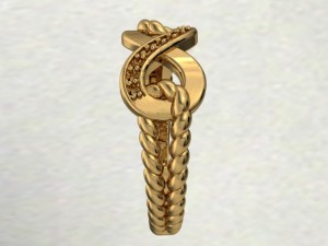 jewellery ring rope 3D Print Model