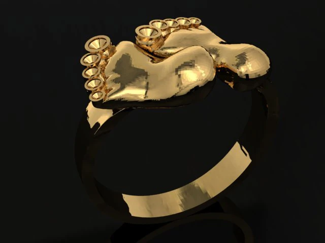 jewellery foot ring 3D Print Model .c4d .max .obj .3ds .fbx .stl .blend 