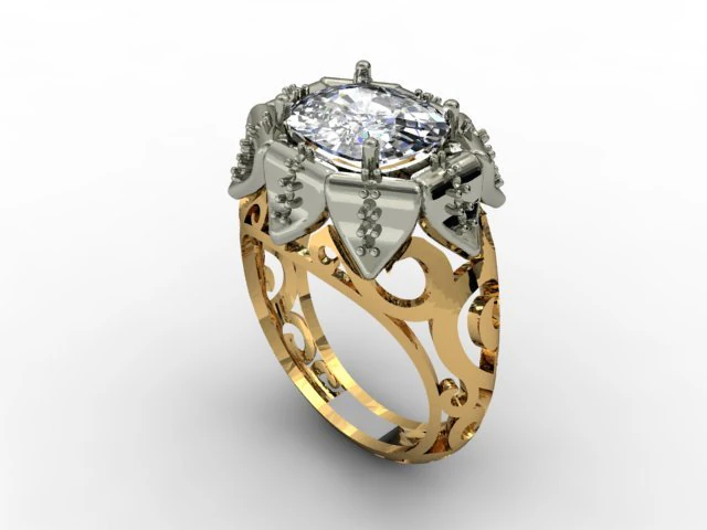 jewellery ring 3D Print Model .c4d .max .obj .3ds .fbx .stl .blend