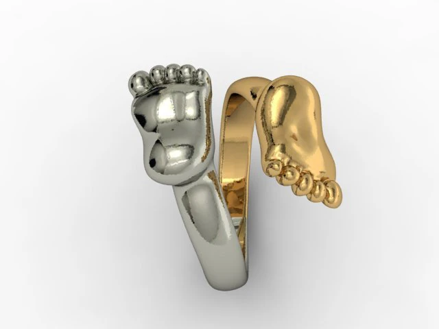 jewellery ring foot 3D Print Model .c4d .max .obj .3ds .fbx .stl .blend 