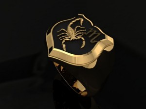 scorpion man signet ring 3D Print Model