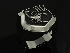 scorpion man signet ring 3D Print Model