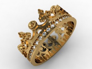 jewellery ring crown 3D Print Model