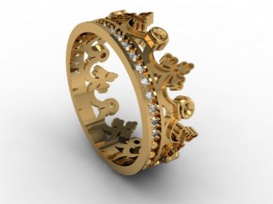 jewellery ring crown 3D प्रिंट मॉडल