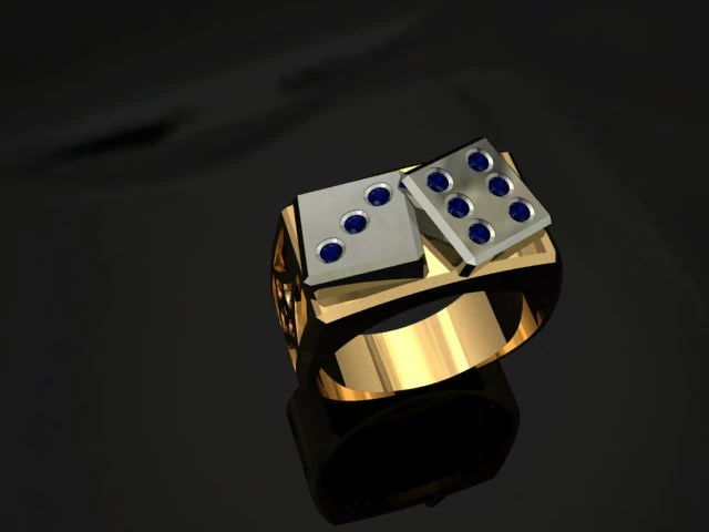 dice ring 3D Print Model .c4d .max .obj .3ds .fbx .stl .blend 