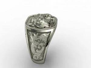 tiger signet ring 3D Print Model