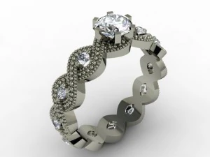 cincin perhiasan Model Cetak 3D