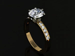 珠宝戒指 3D 打印模型