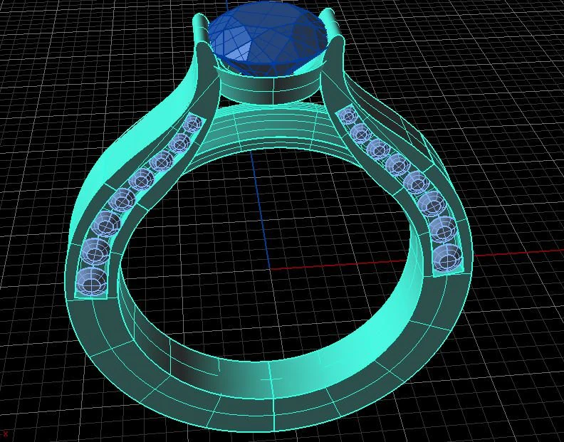 jewellery ring 3D Print Model .c4d .max .obj .3ds .fbx .stl .blend 