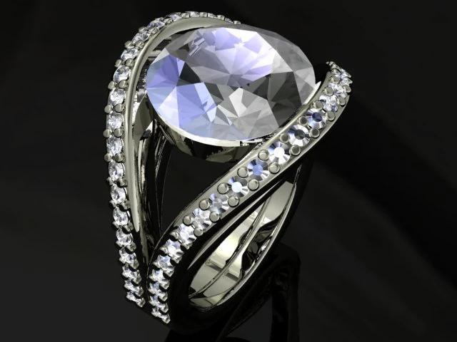 jewellery ring 3D Print Model .c4d .max .obj .3ds .fbx .stl .blend 