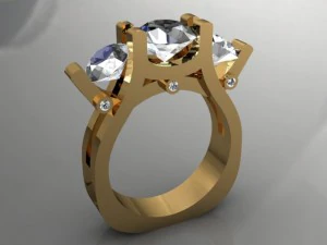 pierścionek jubilerski Model do druku 3D