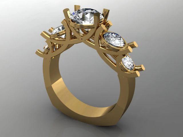 jewellery ring 3D Print Model .c4d .max .obj .3ds .fbx .stl .blend 