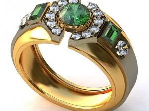 pierścionek z biżuterią Model do druku 3D