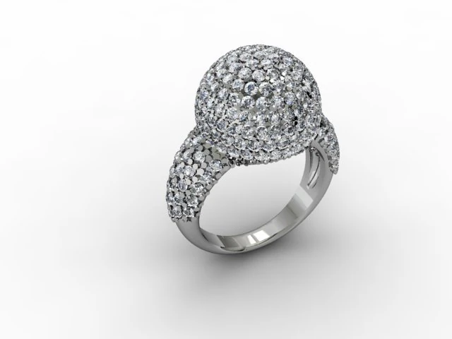 jewellery ring sphere ball 3D Print Model .c4d .max .obj .3ds .fbx .stl .blend 