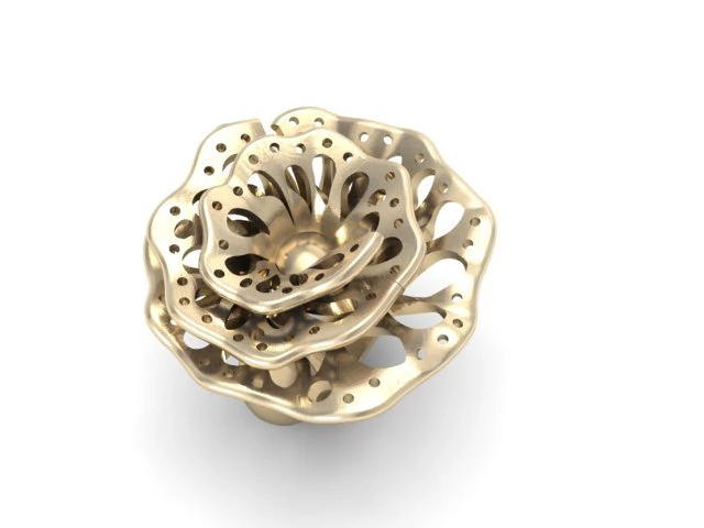 jewellery ring flower 3D Print Model .c4d .max .obj .3ds .fbx .stl .blend 