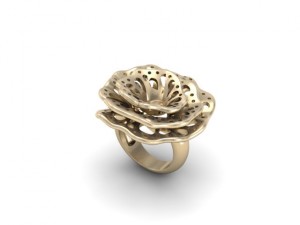 jewellery ring flower 3D-Druckmodell