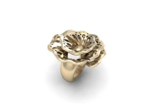 jewellery ring flower 3D Print Model
