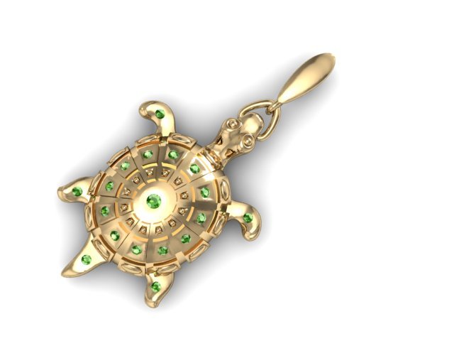 turtle jewelry pendant 3D Print Model .c4d .max .obj .3ds .fbx .stl .blend 