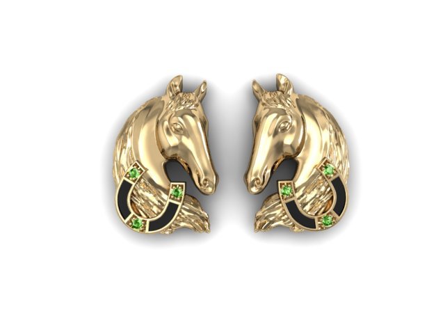 horse jewelery 3D Print Model .c4d .max .obj .3ds .fbx .stl .blend 